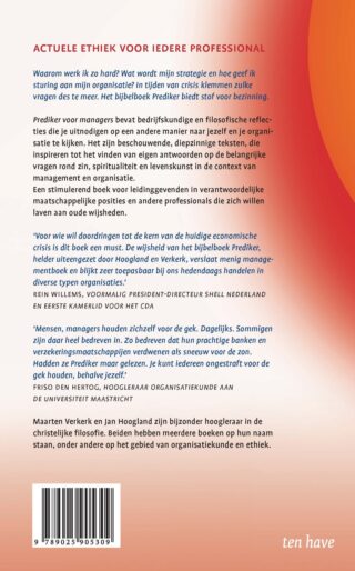 Prediker voor managers - achterkant