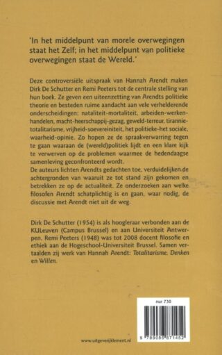 Hannah Arendt - achterkant