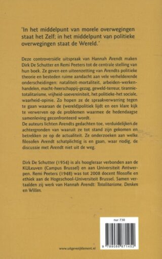 Hannah Arendt - achterkant