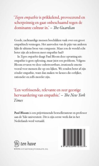 Tegen empathie - achterkant