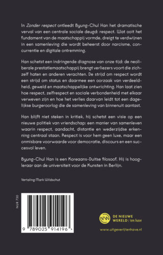 Zonder respect - achterkant